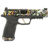 P365 Fuse, Semi-automatic, Polymer Frame Pistol, Compact, 9MM, 4.3" Barrel, Cerakote Finish, Black with 80s Retro Neon Splatter Pattern, Sig Sauer LXG Grip, Fiber Optic Front and Low Profile Combat Rear Sights, 3 Magazines, (2)-21 Round Magazines and (1)