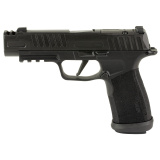 P365XF, Semi-automatic, Striker Fired, Polymer Frame Pistol, Compact, 9MM, 3.7" Barrel, Integrally Compensated, Nitron Finish, Black, XRay3 Day/Night Sights, Optics Ready Slide, SIG-LOC Compact Footprint, XMACRO Polymer Grips, 10 Rounds, 3 Magazines 365X