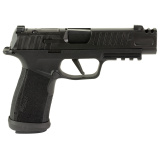 P365XF, Semi-automatic, Striker Fired, Polymer Frame Pistol, Compact, 9MM, 3.7" Barrel, Integrally Compensated, Nitron Finish, Black, XRay3 Day/Night Sights, Optics Ready Slide, SIG-LOC Compact Footprint, XMACRO Polymer Grips, 10 Rounds, 3 Magazines 365X