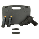 P365XF 9MM, 3.7" Barrel, Integrally Compensated, Nitron Finish, Black, ROMEO X Compact Sight, XRay3 Day/Night Sights, Optics Ready Slide, SIG-LOC Compact Footprint, XMACRO Polymer Grips,  (2)-21 Round and (1)-17 Round Mags, Compact