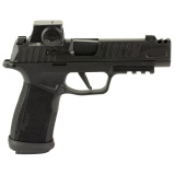 P365XF 9MM, 3.7" Barrel, Integrally Compensated, Nitron Finish, Black, ROMEO X Compact Sight, XRay3 Day/Night Sights, Optics Ready Slide, SIG-LOC Compact Footprint, XMACRO Polymer Grips,  (2)-21 Round and (1)-17 Round Mags, Compact