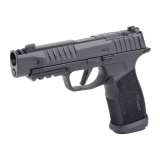 P365XF, Semi-automatic, Striker Fired, Polymer Frame Pistol, Compact, 9MM, 3.7" Barrel, Integrally Compensated, Nitron Finish, Black, XRay3 Day/Night Sights, Optics Ready Slide, SIG-LOC Compact Footprint, XMACRO Polymer Grips, 3 Magazines, (2)-21 Round a
