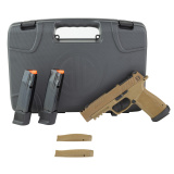P365XF DH3 9MM, 3.7" Barrel, Coyote Finish, X-RAY3 Day/Night Sights, Optic Ready with SIG-LOC Compact Footprint, Slide Integrated Expansion Chamber, (2)-21 Round and (1)-17 Round Mags, Striker Fired, Semi-automatic, Polymer Frame Pistol