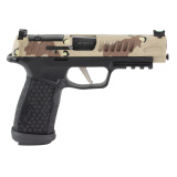 P365 Fuse, Semi-automatic, Polymer Frame Pistol, Compact, 9MM, 4.3" Barrel, Cerakote Finish, Chocolate Chip DS Camo by Skydas, Sig Sauer LXG Grip, Fiber Optic Front and Low Profile Combat Rear Sights, 3 Magazines, (2)-21 Round Magazines and (1)-17 Round