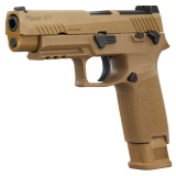 M17, Semi-automatic, Striker Fired, Polymer Frame Pistol, Full Size, 9MM, 4.7" Barrel, PVD Finish, Coyote, Optics Ready, SIGLITE Night Sights, Manual Safety, 10 Rounds, 3 Magazines, Massachusetts Compliant M17-9-CSS-MS-MA