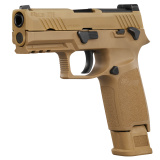 M18, Semi-automatic, Striker Fired, Polymer Frame Pistol, Carry Size, 9MM, 3.9" Barrel, PVD Finish, Coyote, Optics Ready, SIGLITE Night Sights, ManualSafety, 10 Rounds, 3 Magazines, Massachusetts Compliant M18-9-CSS-MS-MA