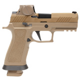 P320 M18X, Striker Fired, Semi-automatic, Polymer Framed Pistol, Carry, 9MM, 3.9" Barrel, PVD Finish, Coyote Tan, RomeoM17 Red Dot Sight, SIGLITE Night Sights, 21 Rounds, 3 Magazines M18X-9-RX