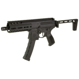 MPX, Semi-automatic, Short Barreled Rifle, 9MM, 6" Barrel, Matte Finish, Black, M-LOK Free Float Handguard, Side Folding Stock, 35 Rounds, 1 Magazine MPX-6B-9-35-SBR