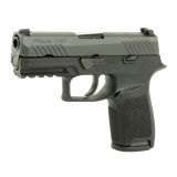 P320, Compact, Striker Fired, Semi-automatic, Polymer Frame Pistol, 9MM, 3.9" Barrel, Nitron Finish, Black, SIGLITE Night Sights, 15 Rounds, 2 Magazines W320C-9-BSS