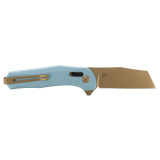 Diverge XR, Folding Knife, 3" Sheepsfoot Straight Edge, Alumminum Handle, Blue, PVD Finsih, D2 Construction SOG12-02-02-43