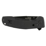 SOG TAC XR, 3.39" Folding Knife, Clip Point Straight Edge, G10 Handle, Cryo D2 Steel, Black Titanium Nitride Finish, Black SOG-12-38-01-41