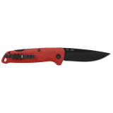 Adventurer, Folding Knife, 3.5" Drop Point Blade, 7.5" Overall Length, 5Cr15MoV Steel Blade, Straight Edge, Satin Finish, Silver, Black Glass-Reinforced Nylon Handle, Thumb Stud Openers, Lock Back SOG-13-11-08-43