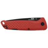 Adventurer, Folding Knife, 3.5" Drop Point Blade, 7.5" Overall Length, 5Cr15MoV Steel Blade, Straight Edge, Satin Finish, Silver, Black Glass-Reinforced Nylon Handle, Thumb Stud Openers, Lock Back SOG-13-11-08-43