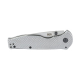 Flash II FL, Folding Knife, 3.4" Drop Point Blade, 8Cr13MoV Blade Steel, Straight Edge, Satin Finish, Silver, Silver Stainless Steel Handle, Thumb Stud Opener, Frame Lock SOG-14-18-01-57