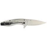 Aegis FLK, 3.4" Folding Knife, Clip Point Straight Edge, Stainless Steel Handle, 8Cr13MoV Steel, Satin Finish, Silver SOG-14-41-02-42