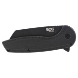 Aegis FLK 2.0, Folding Knife, 3.2" Wharncliffe Blade, 8" Overall Length, 8Cr13MoV Stainless Blade Steel, Straight Edge, PVD Finish, Black, Black 410 Stainless Steel Handle, Kick Opener, Frame Lock SOG-14-41-04-43