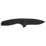 Aegis FLK 2.0, Folding Knife, 3.25" Drop Point Knife, 8" Overall Length, 8Cr13MoV Stainless Blade Steel, Straight Edge, Stonewash Finish, Black, Black 410 Stainless Steel Handle, Kick Opener, Frame Lock SOG-14-41-05-43