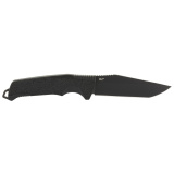 Trident FX, 4.2" Fixed Blade Knife, Tanto Point Straight Edge, Glass Reinforced Nylon Handle, Cryo 4116 Steel, Titanium Nitride Finish, Black, Includes Nylon Sheath SOG-17-12-01-57