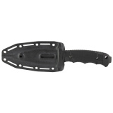 Seal FX, 4.3" Fixed Blade Knife, Clip Point Partially Serrated Edge, Glass Reinforced Handle, CPM S35VN Steel, Cerakote Finish, Black, Includes Kydex Sheath SOG-17-21-01-57