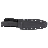 Seal Pup, Elite, Fixed Blade Knife, 4.85" Clip Point Partially Serrated Edge, Black Glass-Reinforced Nylon Handle, AUS-8 Steel, Hardcased Finish, Black, Includes Kydex Sheath SOG-E37T-K