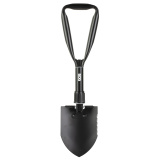 Entrenching Tool, Multi-Tool, Serrated Edge, High Carbon Steel, Black Powder Coat, Black Handle, Nylon Sheath SOG-F08-N