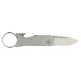 KeyTron, Folding Knife, 1.8" Straight Edge Clip Point, Black Kraton Handle, 5Cr15MoV Steel, Satin Finish, Gray SOG-KT1001-CP