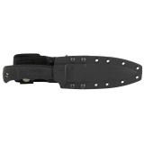 Seal Pup, Fixed Blade Knife, 4.75" Partially Serrated, Clip Point, Black Glass Reinforced Nylon Handle, AUS-8 Steel, Hardcased Finish, Black, Includes Kydex Sheath SOG-M37K