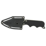 Instinct, Fixed Blade Knife, 2.3" Straight Edge Clip Point, Black Stainless Steel and G10 Handle, 5Cr15MoV Steel, Satin Finish, Silver, Includes Hard Molded Nylon SOG-NB1012-CP