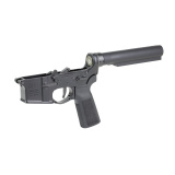 Stripes Lower Receiver, Complete Lower Receiver, Multi Cal, Anodized Finish, Black, No Stock, Includes L2S Trigger, Ambidextrous Safety, B5 Grip, and Buffer System L-Stripes-L2S-AMBI-A-BLK