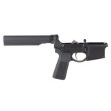 Stripes Lower Receiver, Complete Lower Receiver, Multi Cal, Anodized Finish, Black, No Stock, Includes LFT Trigger, Safety, B5 Grip, and Buffer System L-Stripes-LFT-MS-A-BLK