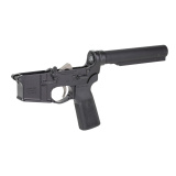 Stripes Lower Receiver, Complete Lower Receiver, Multi Cal, Anodized Finish, Black, No Stock, Includes LFT Trigger, Safety, B5 Grip, and Buffer System L-Stripes-LFT-MS-A-BLK