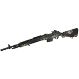 M1A Scout Squad, Semi-automatic Rifle, 308 Winchester, 18" Barrel, Parkarized Finish, Black, Composite Stock, Green and Tan Sponge Camo, Adjustable Sights, 10 Rounds, 1 Magazine AA9117