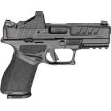 Echelon 4.0C, Semi-automatic, Striker Fired, Polymer Framed Pistol, Comp Size, 9MM, 4" Barrel, Melonite Finish, Black, Optics Ready Slide, Front Tritium Night Sight, Tactical Rack U-Dot Rear, Viridian Green Dot, 15 Rounds, 4 Magazines, Includes Range Bag