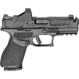 Echelon 4.0C Comp, Semi-automatic, Striker Fired, Polymer Frame Pistol, Compact, 9MM, 4" Barrel with Integrally Compensated Slide, Melonite Finish, Black, Optics Ready Slide, Front Tritium Night Sight, Tactical Rack U-Dot Rear, Viridian Green Dot, 4 Maga