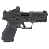 Echelon 4.0C, Semi-automatic, Striker Fired, Polymer Framed Pistol, Comp Size, 9MM, 4" Barrel, Melonite Finish, Black, Optics Ready Slide, Front Tritium Night Sight, Tactical Rack U-Dot Rear, Viridian Green Dot, 10 Rounds, 4 Magazines, Includes Range Bag