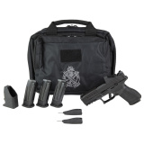 Echelon 4.0C, Semi-automatic, Striker Fired, Polymer Framed Pistol, Comp Size, 9MM, 4" Barrel, Melonite Finish, Black, Optics Ready Slide, Front Tritium Night Sight, Tactical Rack U-Dot Rear, Viridian Green Dot, 10 Rounds, 4 Magazines, Includes Range Bag