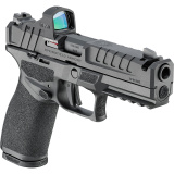 Echelon, 4.5F, Semi-automatic, Striker Fired, Polymer Frame Pistol, Full Size, 9MM, 4.5" Integrally Compensated Barrel, Melonite Finish, Black, Optics Ready Slide, Front Tritium Night Sight, Tactical Rack U-Dot Rear, Viridian Green Dot, 10 Rounds, 4 Maga