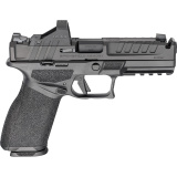 Echelon, Semi-automatic, Striker Fired, Polymer Framed Pistol, Full Size, 9MM, 4.5" Barrel with Integral Compensator, Melonite Finish, Black, Optics Ready Slide, Tritium/Luminescent Front, Tactical Rack U-Dot Rear Sight, Viridian Green Dot, 4 Magazines,