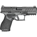 Echelon Alpha 4.0C, Semi-automatic, Striker Fired, Polymer Frame Pistol, Compact, 9MM, 4" Barrel, Melonite Finish, Black, Optics Ready Slide, Front White Dot and Tactical Rack U-Dot Rear Sights, 15 Rounds, 1 Magazine ECA9409B