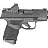 Hellcat, OSP, Striker Fired, Semi-automatic, Polymer Frame Pistol, Sub-Compact, 9MM, 3" Hammer Forged Barrel, Melonite Finish, Black, Textured Grip, Tritium Front Sight, Tactical Rack Rear Sight, Viridian Green Dot, 10 Rounds, 4 Magazines, Includes Range