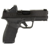 Hellcat Pro, Striker Fired, Semi-automatic, Polymer Frame Pistol, 9MM, 3.7" Hammer Forged Barrel, Melonite Finish, Black Polymer Frame, Viridian RFX-11 Green Dot Sight, Textured Grip, Tritium Front Sight, Tactical Rack Rear Sight, 5 Magazines, (4)-17 Rou