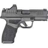 Hellcat Pro, Striker Fired, Semi-automatic, Polymer Frame Pistol, 9MM, 3.7" Hammer Forged Barrel, Melonite Finish, Black Polymer Frame, Textured Grip, Tritium Front Sight, Tactical Rack Rear Sight, Viridian Green Dot, 15 Rounds, 4 Magazines, Includes Ran