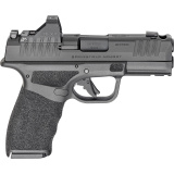 Hellcat Pro Comp OSP, Striker Fired, Semi-automatic Pistol, 9MM, 3.7" Hammer Forged Barrel with Comp, Melonite Finish, Black, Adaptive Grip Texture, Tritium Front Sight, Tactical Rack U-Notch Rear Sight, Viridian Green Dot, 4 Magazines, (1)-15 Round and