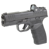 Hellcat Pro, Striker Fired, Semi-automatic, Polymer Frame Pistol, 9MM, 3.7" Hammer Forged Barrel, Melonite Finish, Black Polymer Frame, Crimson Trace CT-1500 Red Dot Sight, Textured Grip, Tritium Front Sight, Tactical Rack Rear Sight, 10 Rounds, 5 Magazi