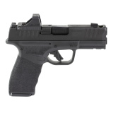Hellcat Pro Comp OSP, Striker Fired, Semi-automatic Pistol, 9MM, 3.7" Hammer Forged Barrel with Comp, Melonite Finish, Black, Adaptive Grip Texture, Tritium Front Sight, Tactical Rack U-Notch Rear, Viridian Green Dot, 4 Magazines, 10 Rounds, Includes Ran