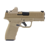 Hellcat Pro, Semi-automatic, Striker Fired, Polymer Frame Pistol, Compact, 9MM, 3.7" Barrel, Cerakote Finish, Desert Flat Dark Earth, Textured Grip, Tritium Front Sight, Tactical Rack Rear Sight, 15 Rounds, 4 Magazines, Range Bag, Viridian RFX11 3 MOA Gr