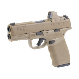 Hellcat Pro, Semi-automatic, Striker Fired, Polymer Frame Pistol, Compact, 9MM, 3.7" Barrel, Cerakote Finish, Desert Flat Dark Earth, Textured Grip, Tritium Front Sight, Tactical Rack Rear Sight, 15 Rounds, 4 Magazines, Range Bag, Viridian RFX11 3 MOA Gr