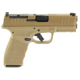 Hellcat Pro, Striker Fired, Semi-automatic, Polymer Frame Pistol, 9MM, 3.7" Hammer Forged Barrel, Cerakote Finish, Flat Dark Earth, Viridian RFX-11 Green Dot Sight, Textured Grip, Tritium Front Sight, Tactical Rack Rear Sight, 15 Rounds, 5 Magazines, Inc