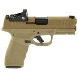 Hellcat Pro, Striker Fired, Semi-automatic, Polymer Frame Pistol, 9MM, 3.7" Hammer Forged Barrel, Cerakote Finish, Flat Dark Earth, Crimson Trace CT-1500 Red Dot Sight, Textured Grip, Tritium Front Sight, Tactical Rack Rear Sight, 10 Rounds, 5 Magazines,