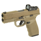 Hellcat Pro, Striker Fired, Semi-automatic, Polymer Frame Pistol, 9MM, 3.7" Hammer Forged Barrel, Cerakote Finish, Flat Dark Earth, Crimson Trace CT-1500 Red Dot Sight, Textured Grip, Tritium Front Sight, Tactical Rack Rear Sight, 10 Rounds, 5 Magazines,